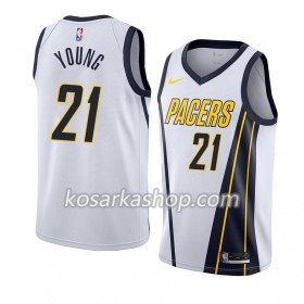 Dres Indiana Pacers Thaddeus Young 21 Nike 2018-19 Bijela Swingman